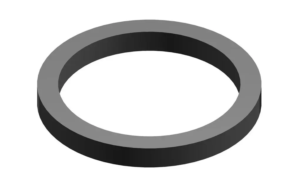 Schwarze Dichtung in Ringform, geeignet für verschiedene Anwendungen, mit dem Markenlogo von Bosch.